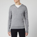John Smedley Men's Blenheim 30 Gauge Extra Fine V Neck Jumper - Silver