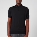 John Smedley Men's Payton 30 Gauge Merino Short Sleeve Polo Shirt - Black
