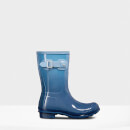 Hunter Women's Original Short Colour Haze Wellies - Tarp Blue/Blue Sky