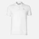 Maison Kitsune Men's Tricolour Fox Patch Polo Shirt - White