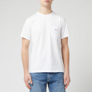 Maison Kitsune Men's Tricolor Fox Patch T-Shirt - White
