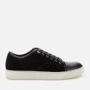 Lanvin Men's DBB1 Suede/Leather Captoe Trainers - Black