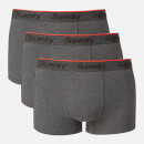 Superdry Men's Triple Pack Orange Label Sport Trunks - Dark Marl