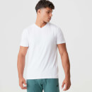 Luxe Classic V-Neck T-Shirt - White - S