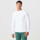 Tricou cu mânecă lungă Luxe Clasic- Alb - XXL