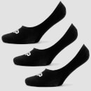 Essentials Women's Invisible Socks - Black (3 Pack) - UK 3-6