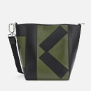 KENZO Women's Kube Logo Leather Tote Bag - Khaki