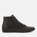 HUGO Men's Zero Grained Leather Hi-Top Trainers - Black