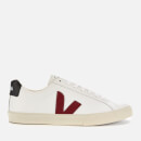 Veja Men's Esplar Logo Leather Low Top Trainers - Extra White/Marsala/Black