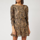 RIXO Women's Clarisse Leopard Burnout Dress - Multi