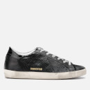 Golden Goose Deluxe Brand Women's Superstar Leather Trainers - Black Snake/Black Star