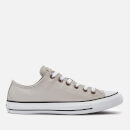 Converse Men's Chuck Taylor All Star Leather Ox Trainers - Pale Putty/White/Black