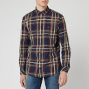 Joules Men's Hewitt Check Shirt - Navy Orange Check