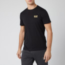 Emporio Armani EA7 Men's Small Logo T-Shirt - Black/Gold