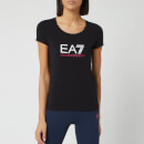 Emporio Armani EA7 Women's Basic Logo T-Shirt - Black/White