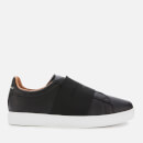 Armani Exchange Men's Leather Slip-On Low Top Trainers - Black/Black