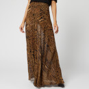 Ganni Women's Printed Georgette Skirt - Tiger