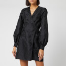 Ganni Women's Jacquard Dress - Black