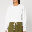 Champion Women's Sleeve Logo Crew Neck Sweatshirt - White