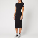 Champion Women's Ribbed Short Sleeve T-Shirt Dress - Black