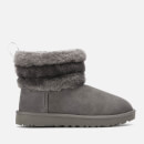 UGG Women's Fluff Mini Logo Trim Boots - Charcoal