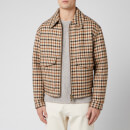 AMI Men's Checked Blouson - Marron/Beige