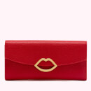 Lulu Guinness Women's Cut Out Lip Trisha Wallet - Classic Red