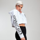 Kurzer Kapuzenpullover mit Logo für Ruhetage - Weiß - XS