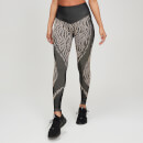 Animal Print Seamless Leggings - Black/Praline - XS