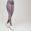 Animal Print Seamless Women's Leggings - Candy/Slate - XS