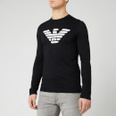 Emporio Armani Men's Long Sleeve Large Eagle T-Shirt - Black