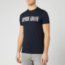 Emporio Armani Men's Script Chest Logo T-Shirt - Navy