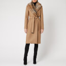 Ted Baker Women's Corinna Faux Fur Collar Wrap Coat - Tan