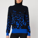 Ted Baker Women's Nulina Leopard Jacquard Roll Neck Jumper - Navy