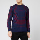 Polo Ralph Lauren Men's Long Sleeve Pima Soft Touch Stripe Top - French Navy/Classic Wine