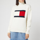 Tommy Jeans Women's Tommy Flag Jumper - Snow White