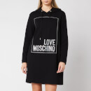 Love Moschino Women's Logo Box Hoody Dress - Black
