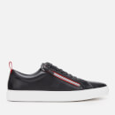 HUGO Men's Futurism Tenn Leather Low Top Trainers - Black