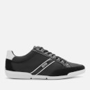 BOSS Men's Saturn Low Profile Nylon/Suede Trainers - Black