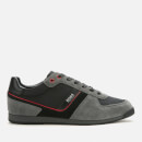 BOSS Men's Glaze Low Profile Suede Trainers - Grey