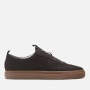 Grenson Men's Sneaker 1 Nubuck Cupsole Trainers - Black/Gum Sole