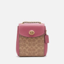 Coach Women's Coated Canvas Signature Parker Backpack 16 - Tan Dusty Pink