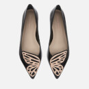 Sophia Webster Women's Butterfly Pointed Flats - Black/Rose Gold