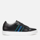 Paul Smith Men's Basso Leather Cupsole Trainers - Black Stripe
