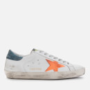 Golden Goose Deluxe Brand Men's Superstar Leather Trainers - White/Apricot Star