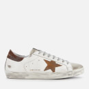Golden Goose Deluxe Brand Men's Superstar Leather Trainers - White/Brown Suede Star