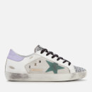 Golden Goose Deluxe Brand Women's Superstar Trainers - Silver Glitter/Cord Gum/Anise Star