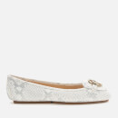 MICHAEL MICHAEL KORS Women's Lillie Moc Python Embossed Leather Flats - Natural