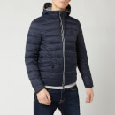 Armani Exchange Men's Padded Hooded Jacket - Navy/Melange Grey