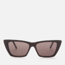 Saint Laurent Women's Mica Cat Eye Acetate Sunglasses - Black/Grey